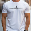 Men's T-shirt 100% Cotton, Graphic Print, Slim Fit, Casual, Sporty, Round Neck, Short Sleeve.