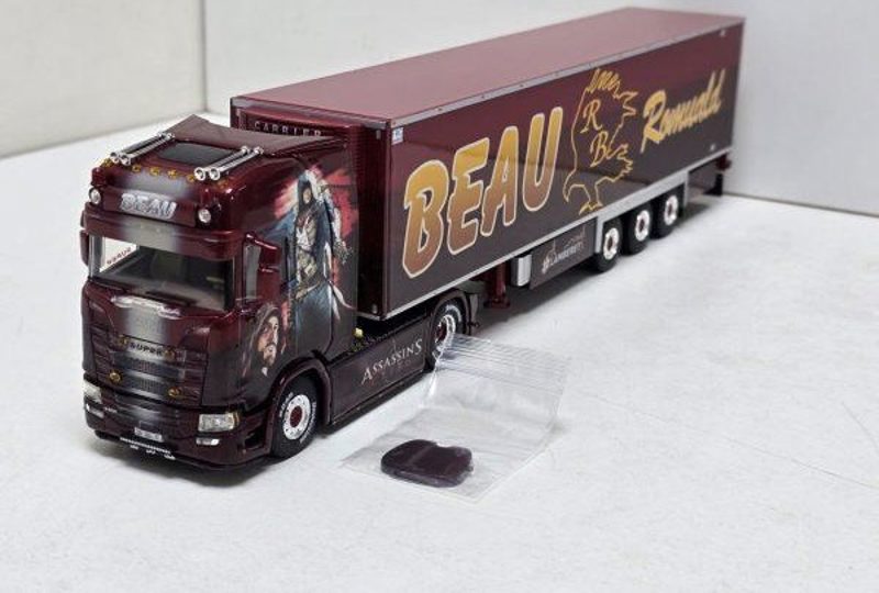 TRANSPORT BEAU ; SCANIA S HIGHLINE CS20H ​​4X2 REMORQUE FRIGORIFIQUE - 3 ESSIEUX