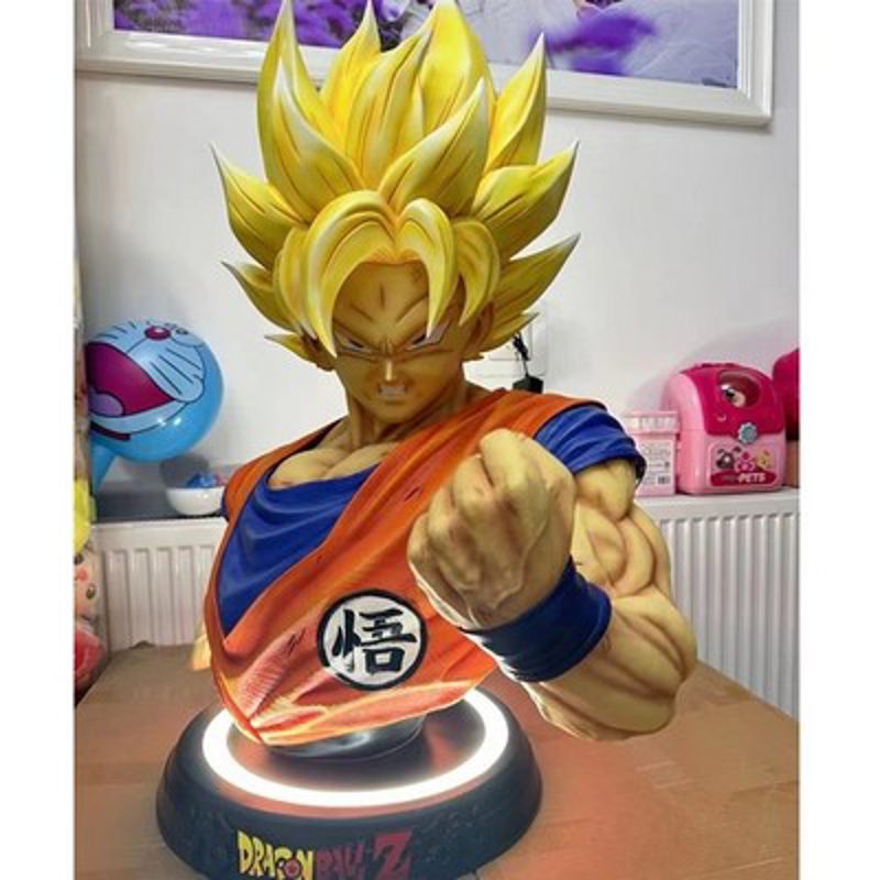 Buste de Goku Super Saiyan en résine à l'échelle 1:1 (Dragon Ball Z GT Daima)