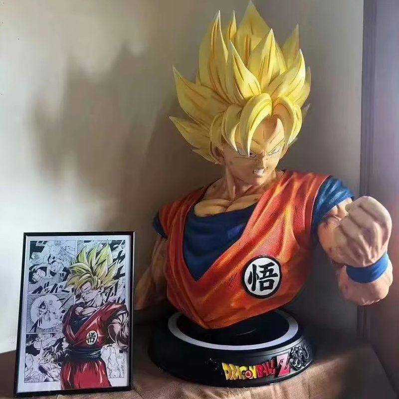 Buste de Goku Super Saiyan en résine à l'échelle 1:1 (Dragon Ball Z GT Daima)