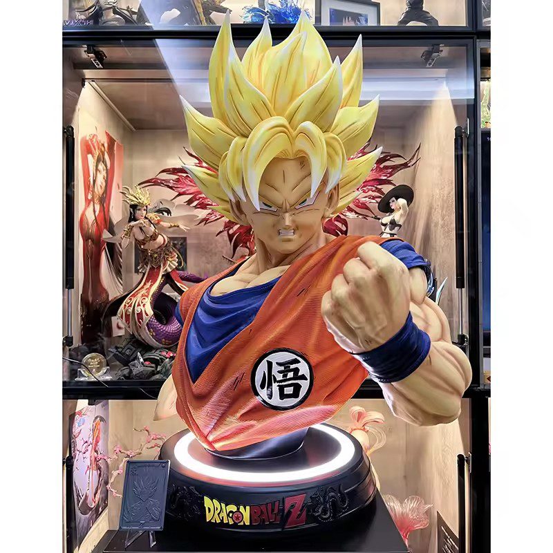 Buste de Goku Super Saiyan en résine à l'échelle 1:1 (Dragon Ball Z GT Daima)