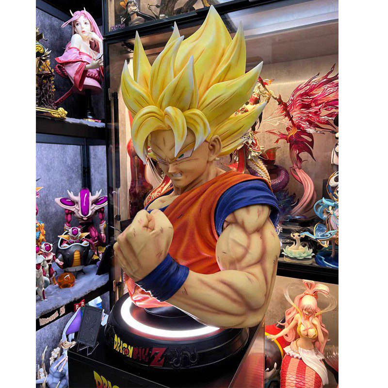 Buste de Goku Super Saiyan en résine à l'échelle 1:1 (Dragon Ball Z GT Daima)