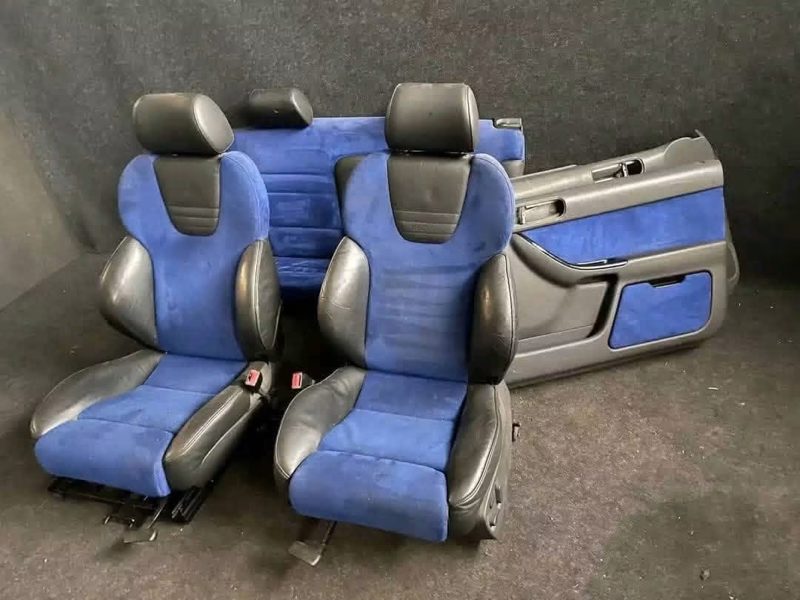 Equipement cuir RECARO Audi S3 A3 8L 3 portes sièges ALCANTARA bleu équipement