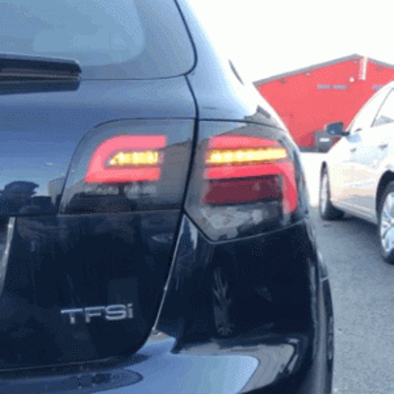 Feux arrière à LED Audi A3 8P Sportback 03-08 avec clignotants dynamiques en optique 8V Facelift noir/fumé