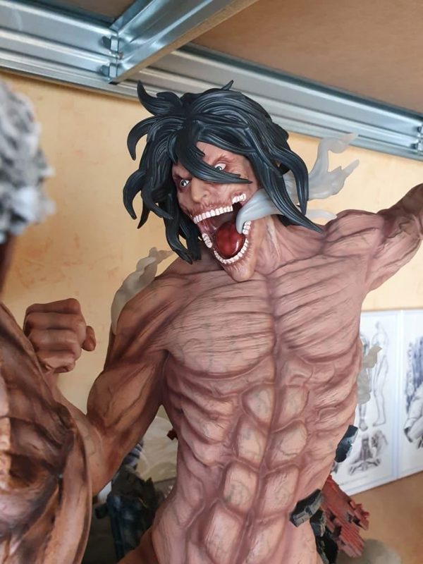  Eren Jaeger vs Armored Titan Statue Elite Exclusive ATTACK ON TITAN STATUE | FIGURAMA