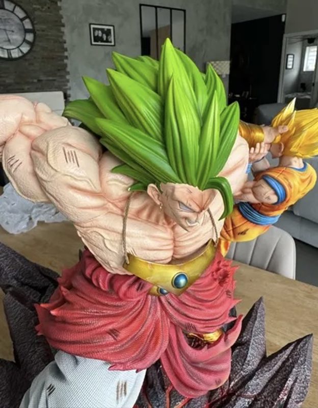 Statue en Résine Dragon Ball Z Broly Vs Goku x Vegeta de chez Yi Shou Studio