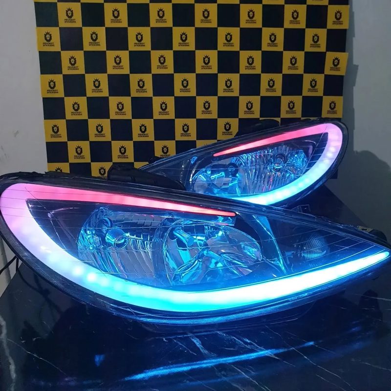 Kit de phares LED multicolores – Peugeot 206
