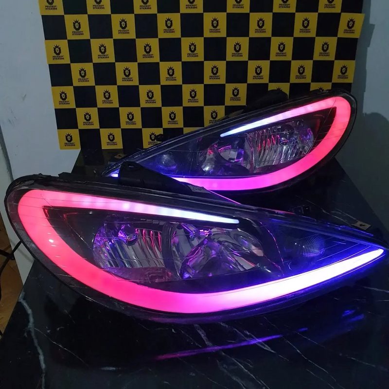 Kit de phares LED multicolores – Peugeot 206